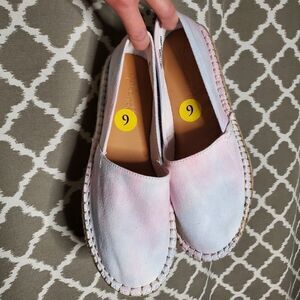 NEW Splendid Lacey Espadrilles Platform Slide On Flat Shoes 9 Tie Dye